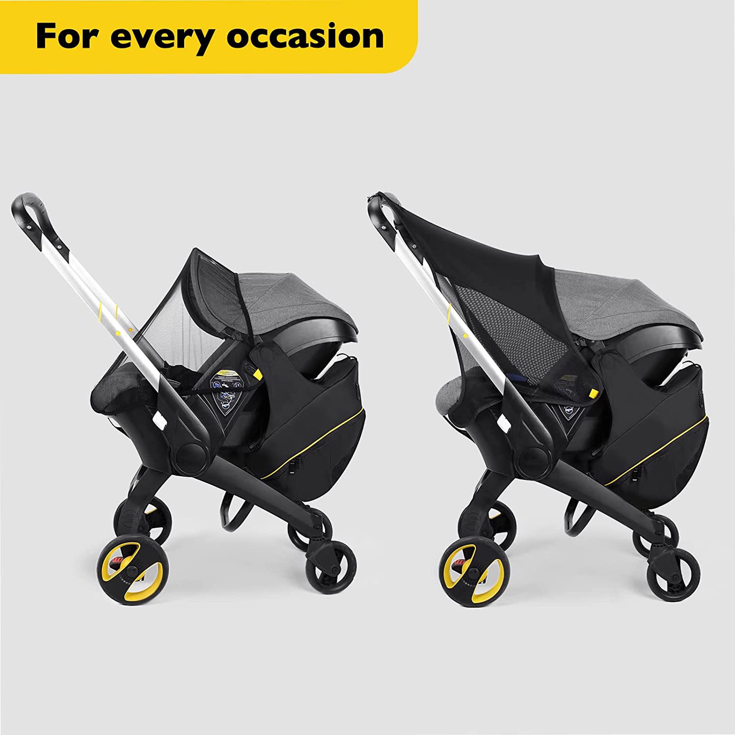 4 in 1 Kinderwagen Gewijd Accessoires Kinderwagen Regenhoes Klamboe Opknoping Tas Mummie Tas Zonnescherm Wiel Accessoires