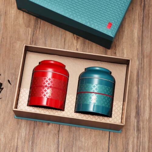 Tea Bag Storage Box Caddy Set Ceramic Smell Proof Leaves Container Japanese Tea Voorraadbussen Keuken Storage Supplies AB50CY: Iron C