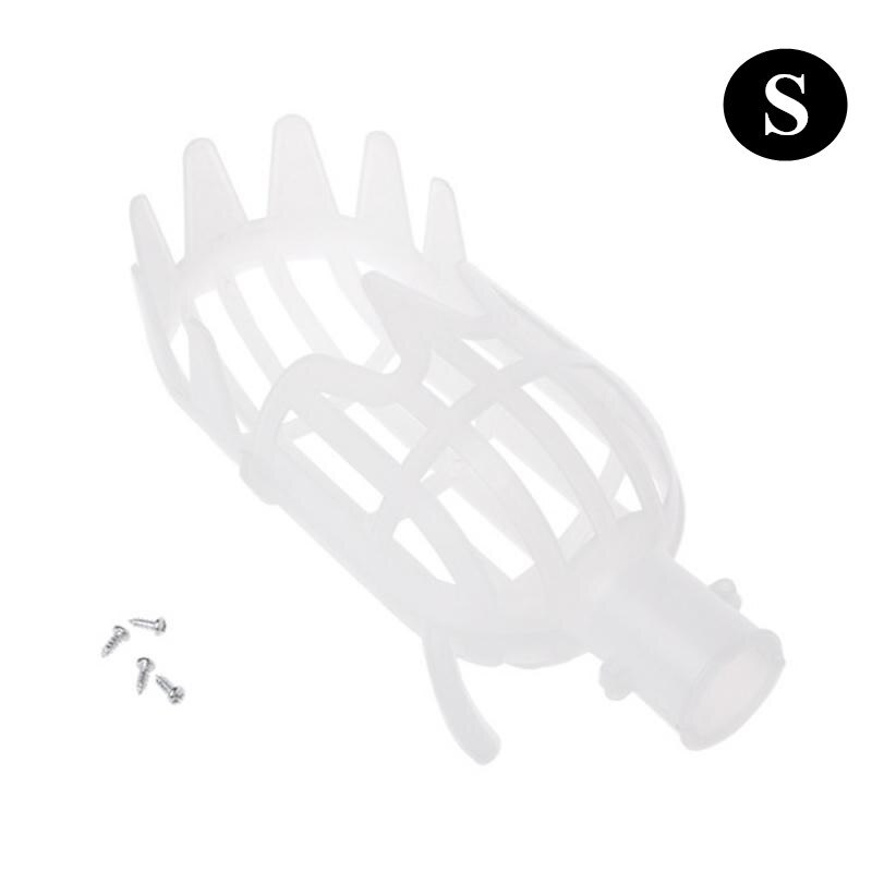 High Altitude Fruit Picker Food Grade Plastic Fruit Catcher Collector Head Bayberry Apple Citrus Pear Peach Orchard Picking Tool: White S
