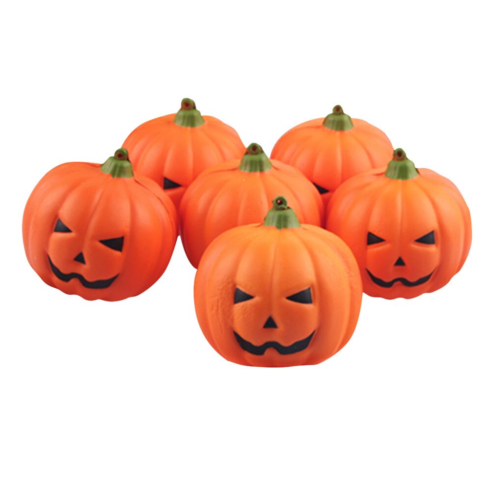 8 Citrouilles Artificielles Halloween - Décoration Orangée En Mousse - Neuf