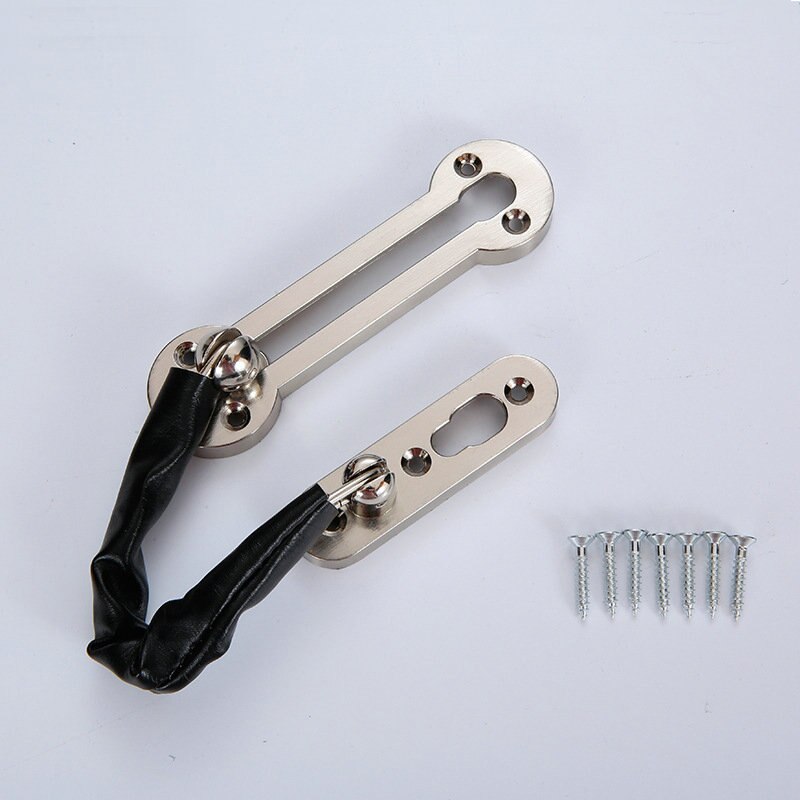 Pernos de puerta de acero inoxidable, Perno deslizante de seguridad para habitación de Hotel y Casa, cerradura de cadena, Perno de puerta de tono protector, 1 ud.: Silver