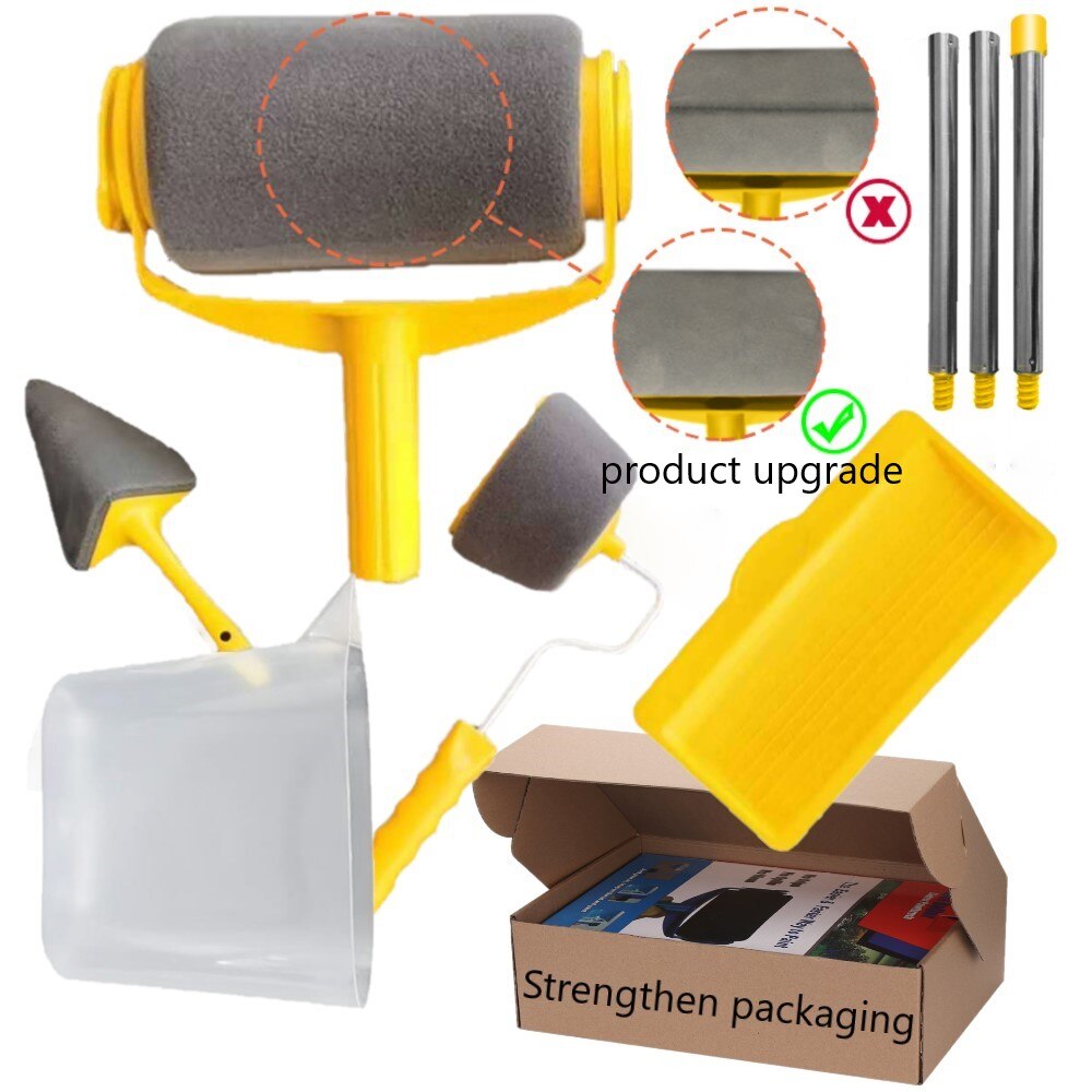 Multifunctional Paint Roller Brush Handle Tool For Wall Decorative Paint Upgrade seamless Roller Easy to Operate