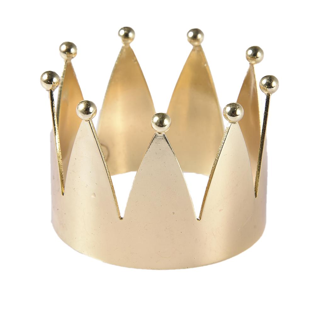 6pcs Metal Crown Napkin Rings Napkin Buckles Holder Serviette Towel