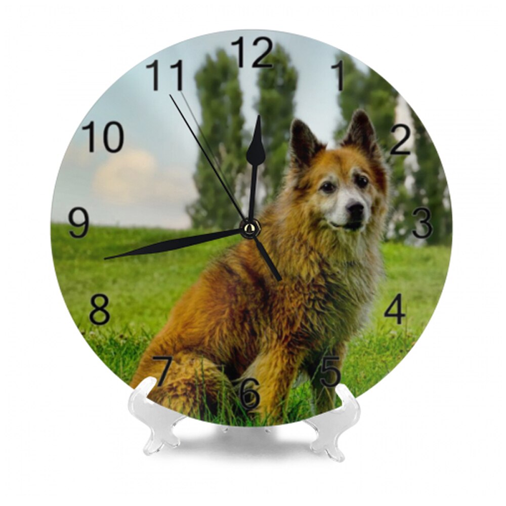 Wolf Wall Clocks Numeral Digital Dial Mute No Ticking Slient Battery Operated Kitchen Clocks Kitchen Wall Decor for Livingroom: SZA1362