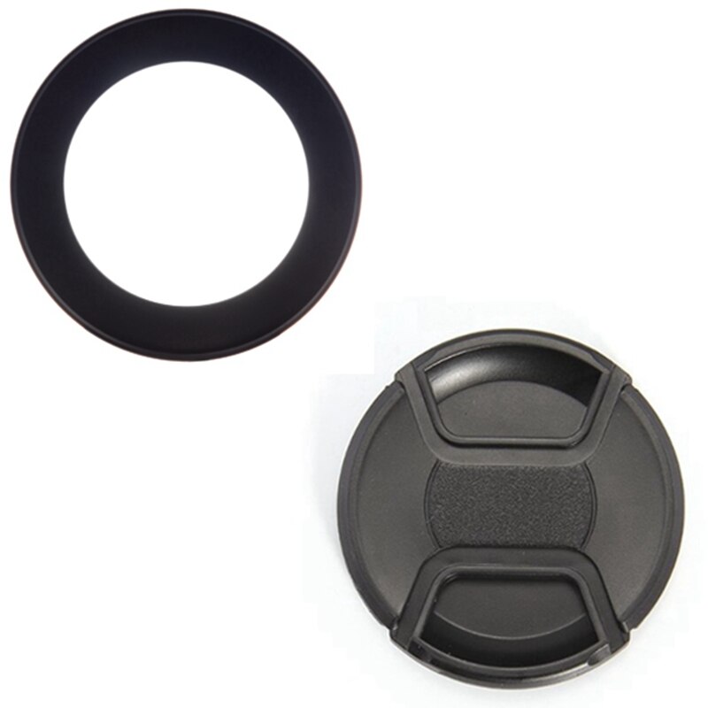 Step Up Ring 58-77Mm Lens Filter Size Adapter Met 77 Mm Lensdop Beschermhoes Cap