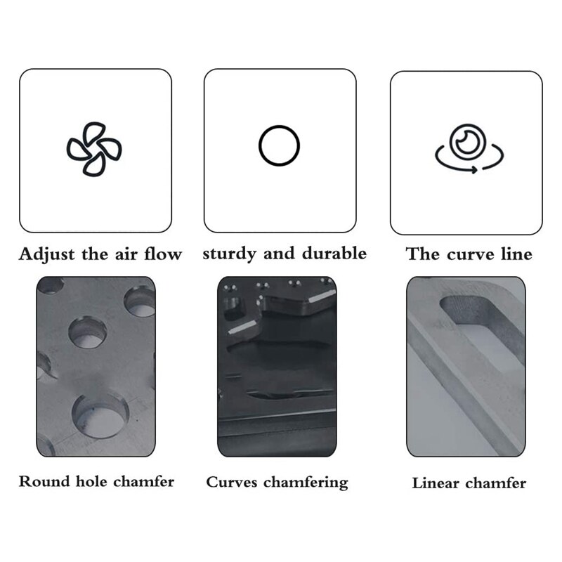 Metal Deburring Pneumatic Chamfering Machine Hand Hold Deburring Adjustable Depth &amp; 2 Wrenches With Two Blades