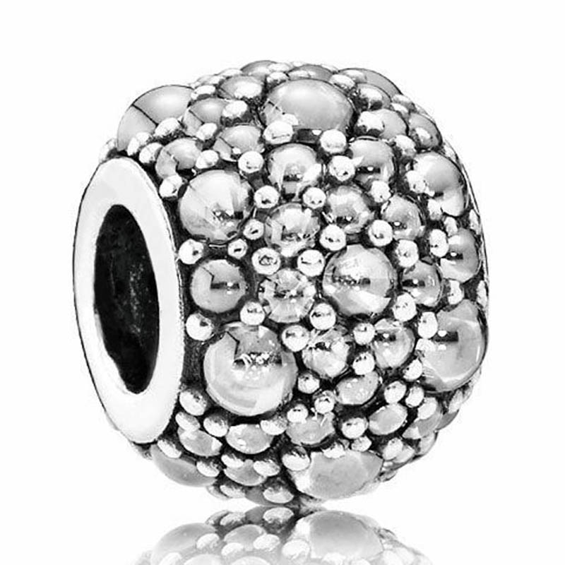 925 Sterling Silver Charm Shimmering Droplet Mosaic Ball Heart Elevated Star Starfish Beads Fit Popular Bracelet Diy Jewelry: 2