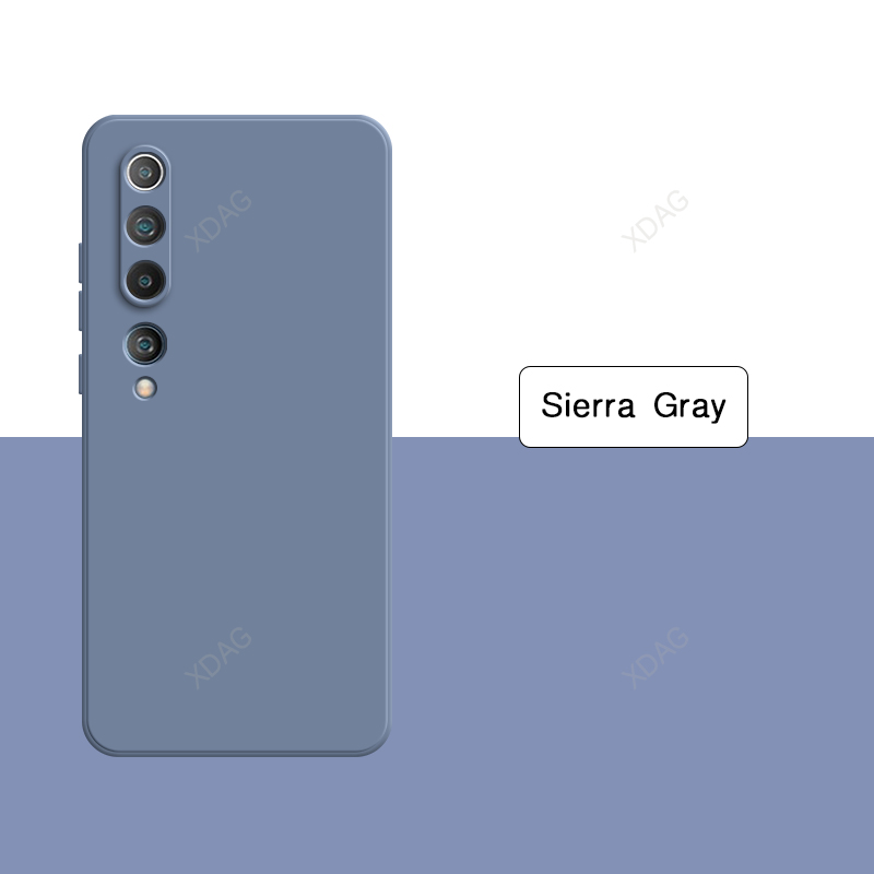 Husă de telefon originală de bază pentru xiaomi  mi 10 mi10 5g 6.67 ", silicon lichid simplu, pătrat, moale, carcasă spate de înaltă calitate: Lavandă