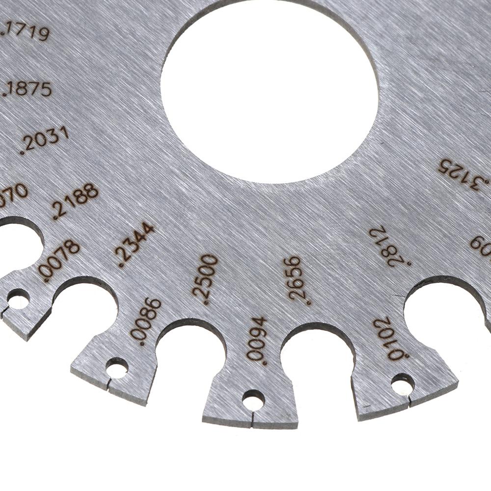 Metal Round SWG Wire Thickness Measurer Tester Ruler Diameter Measuring Gauging Lathe Tool