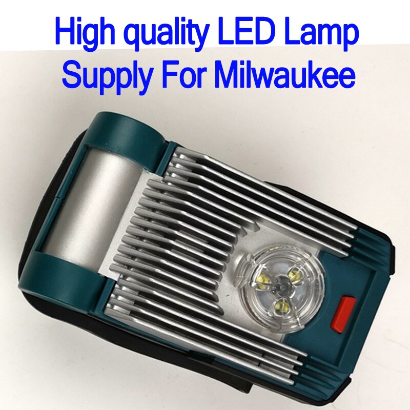 Nyaste led arbetslampa lampa för dewalt för makita för milwaukee för bosch 18v 20v batteri led lampa: Lampa för milwaukee