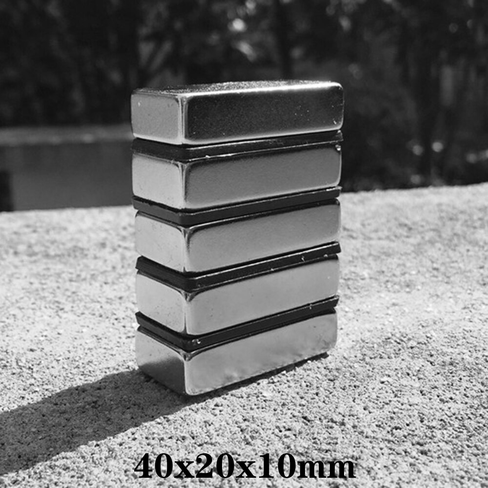 1~15PCS 40x20x10 Quadrate Powerful Magnets Strip DIY Permanent Magnetic 40x20x10mm Super Powerful Neodymium Magnet 40*20*10 mm