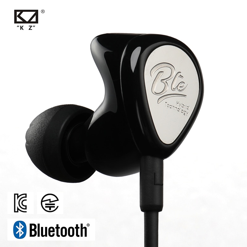 Kz Aho Aptx Draadloze Bluetooth Headset 1BA + 1DD Hybrid Oortelefoon Draagbare Hifi Waterdichte IPX6 Headset Sprots Oortelefoon Mic APT-X