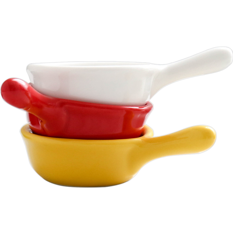 Plato pequeño y bonito de cerámica y porcelana NIMITIME con asa