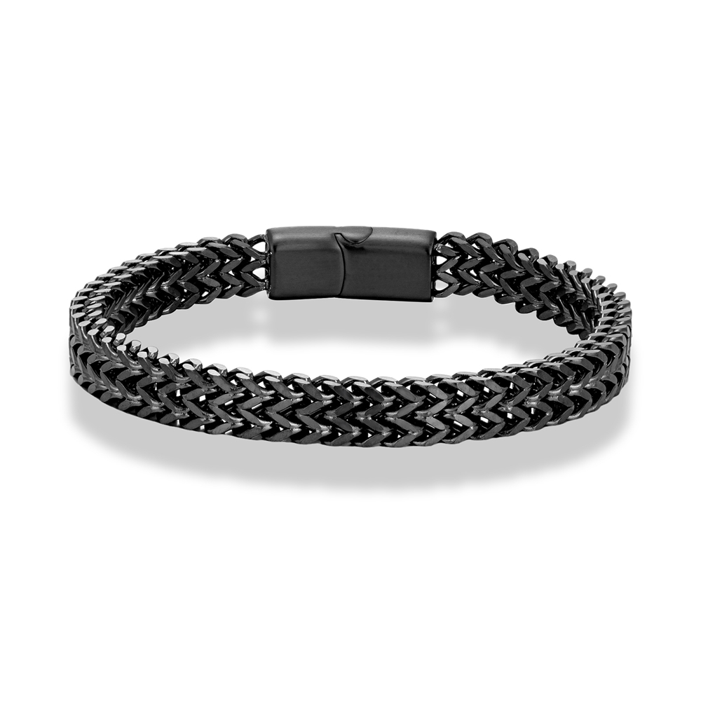 MKENDN 8MM Blauw Rvs Kinketting Armband Mannen Vrouwen Ketting Armbanden & Bangles Hip Hop Biker Sieraden: 19Cm / Hot Stamping