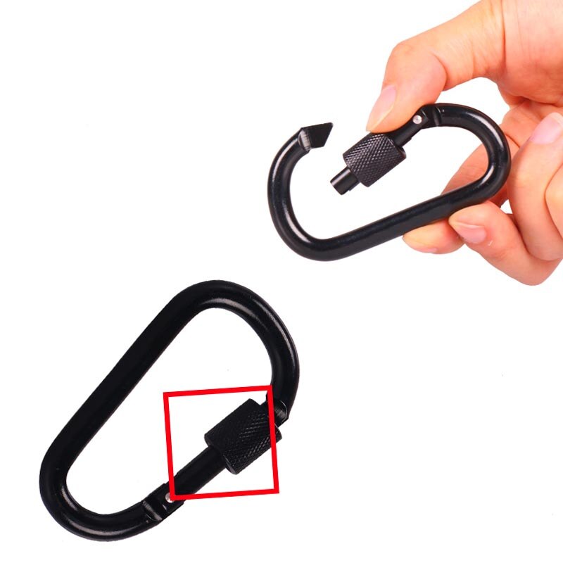 Aluminium veersleutel karabijnhaken clip draaguitrusting slot gesp sleutelhangers haak outdoor kampeeruitrusting ed