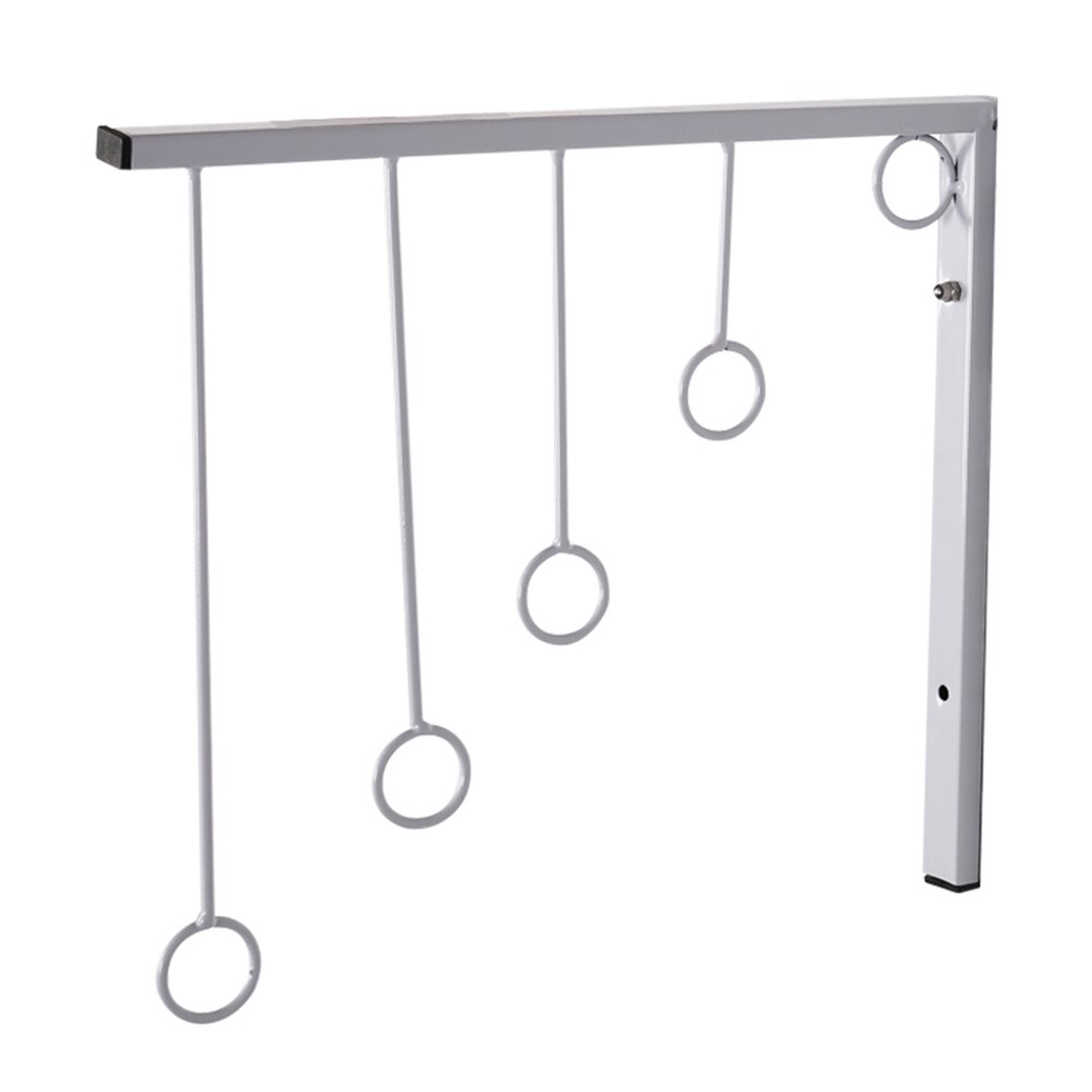 Clothes Hanger Wall Mounted Garment Racks 5 Ring Hanger Clothing Organizers Clothing Display Stand K888: White 1pcs