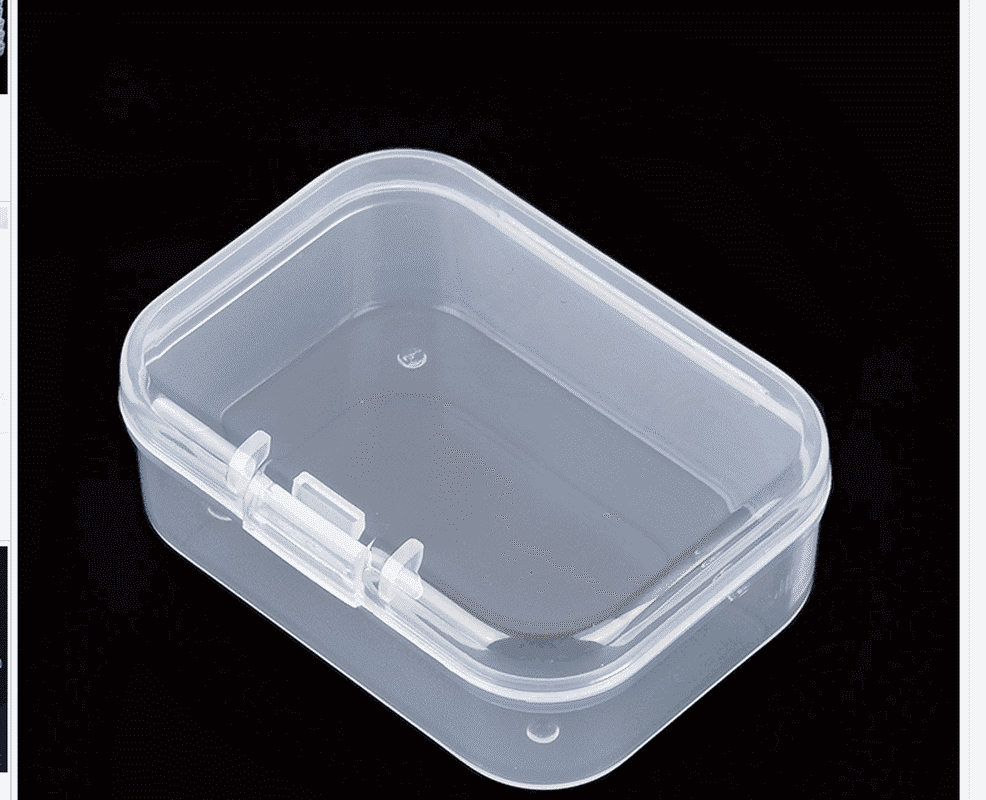 Caja de plástico pequeña con tapa transparente de 4 tamaños para guardar piezas y herramientas, caja para presentación de joyas, caja de tornillo, contenedor de cuentas,