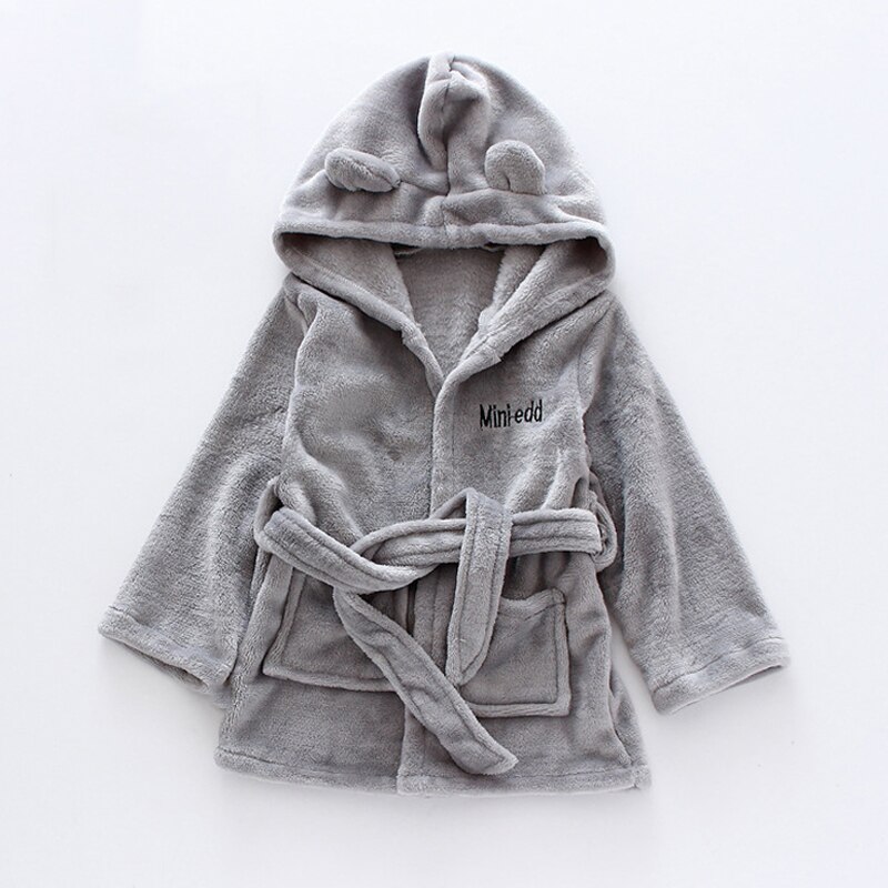Baby Girls Boys Robes Children Bathrobe Hooded Cap Soft Velvet Robe Pajama Kids Coral Warm Clothes Baby Lovely Home Clothes