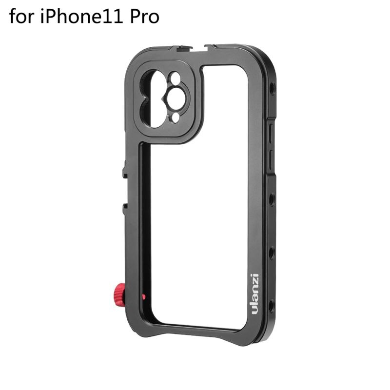 Metalen Telefoon Kooi Voor Iphone 11/11 Pro/11 Pro Max 17 Mm Interface Kooi Vlog Video Accessoire Voor Lens: For iPhone 11 Pro