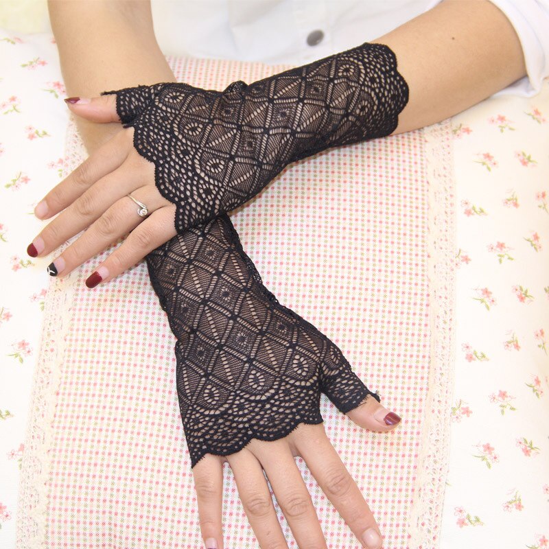 LJJCSFF Guantes Largos De Piel Sintética Sin Dedos, Guantes De Fiesta De ópera, Calentador De Brazos
