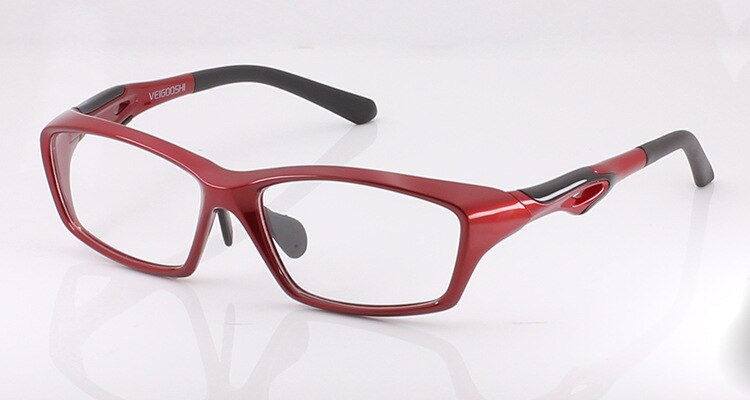 Zerosun TR90 Sport Bril Mannen Vrouwen Brillen Frames Voor Man Basketbal Voetbal Recept Bijziendheid Dioptrie Optische Graduate: red