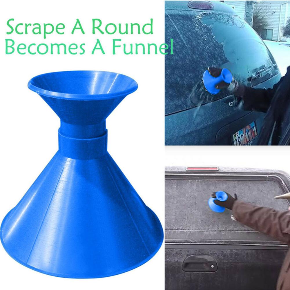 Car Windshield Outdoor Round Ice Scraper Snow Remover Tool Cone Shaped Funnel
