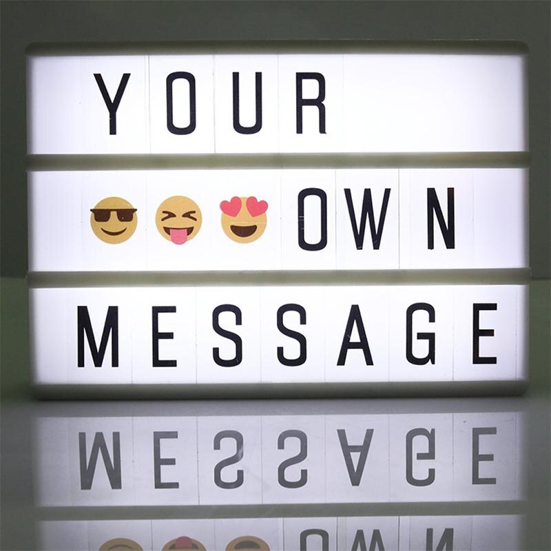 A5 Size Led Combinatie Licht Doos Nachtlampje Diy Letters Kaarten Usb Powered Cinema Lightbox JA55