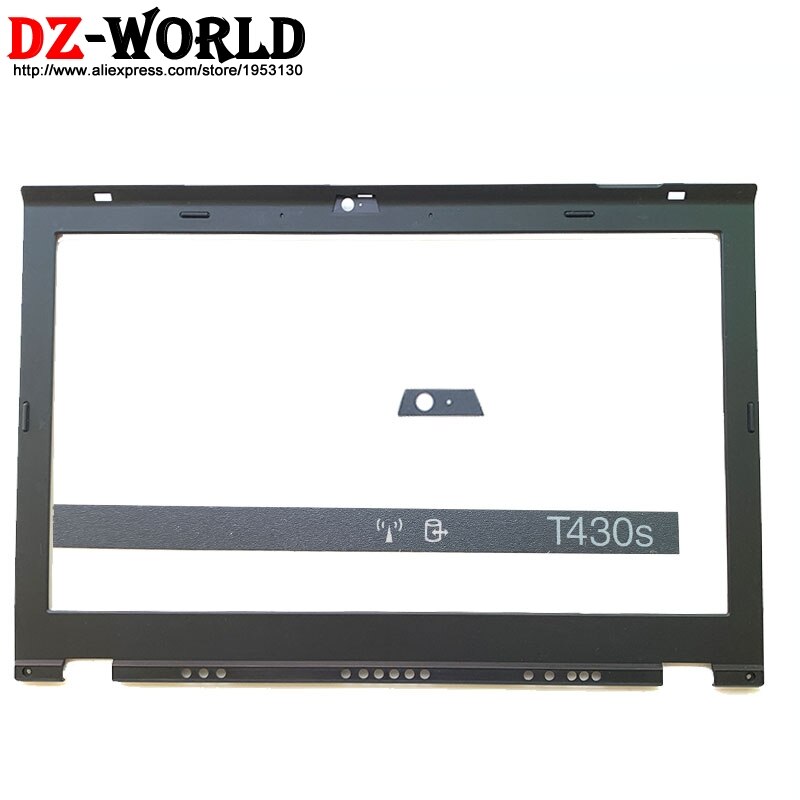 LCD Front Shell Screen Bezel Cover for Lenovo ThinkPad T420S T430S w/ LED Light Indicator model Camera sticker 04W1675: For T430S