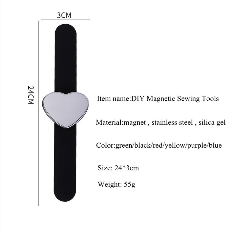 DIY Magnetic Sewing Tools Pins Sewing Accessories Safety Pin Cushion Pin Storage Wrist Band Arm Pin Holder Sewing Accessories