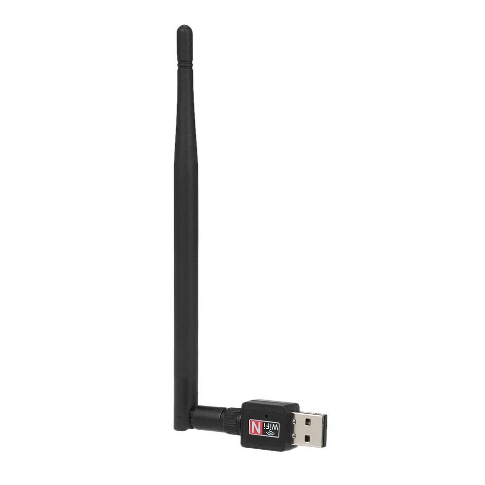600Mbps Wireless USB WiFi Adapter Dongle 2.4GHz Network LAN Card 802.11b/g/n Standard with 2dBi Detachable Antenna for Computers