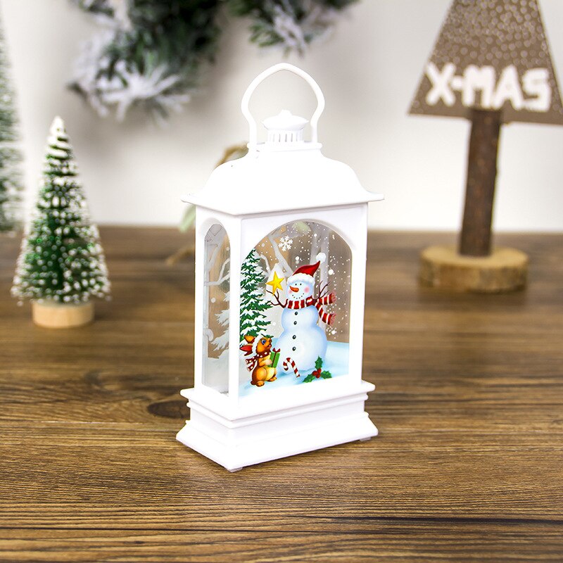 Lanterne Led élan/neige/père noël , décoration de fête de noël, maison, extérieur, fournitures de fête