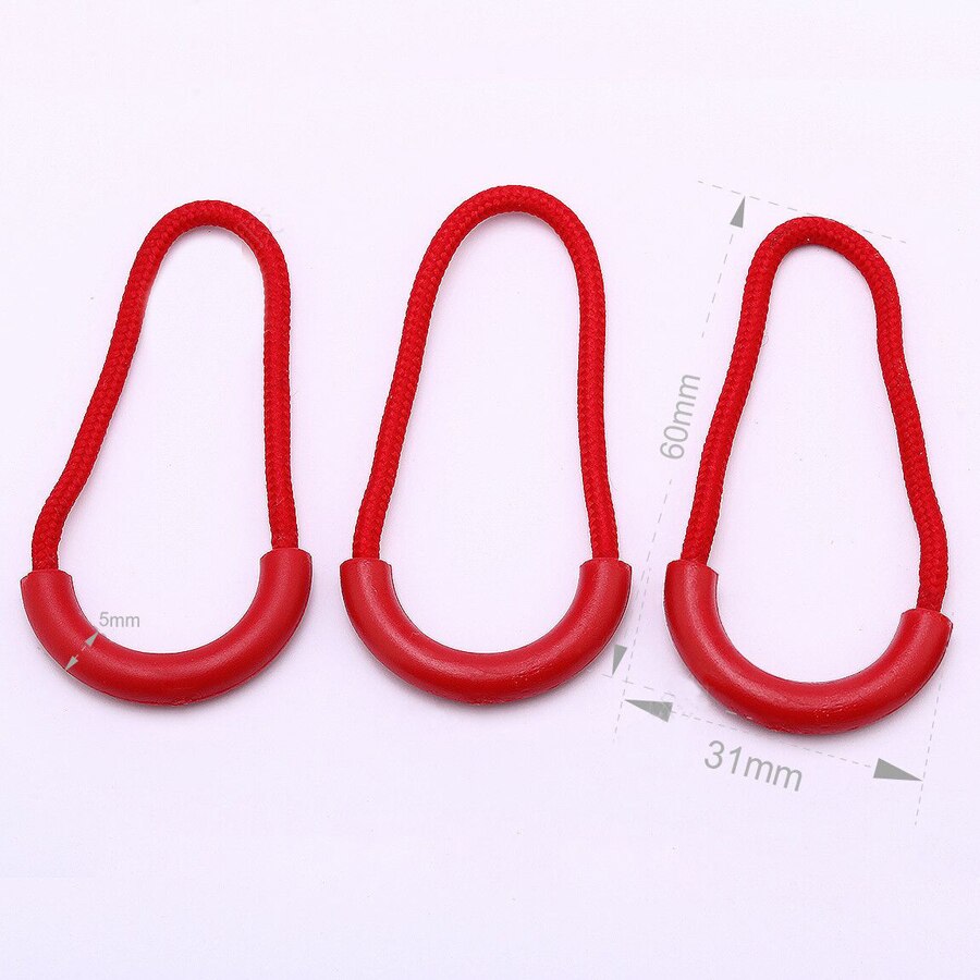 Tirette en forme de U 10 pièces/paquet | Corde à fermeture éclair, couleur mixte pour accessoires d'habillement