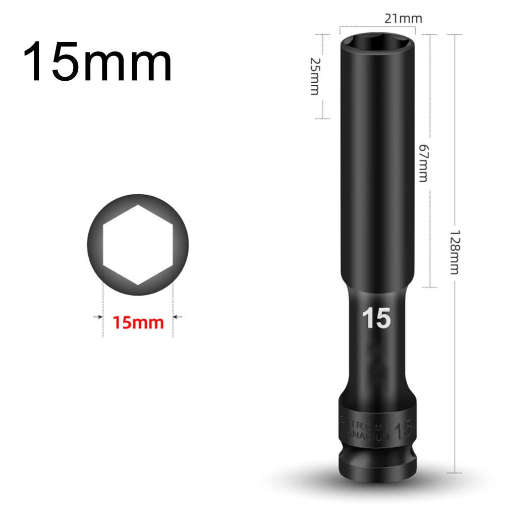 1/3PCS 1/2 Drive Socket Head Impact Wrench Hex Adapter Spanner Converter 7mm 8mm 9mm 10mm 11mm 12mm 13mm 14mm 15mm 16mm 17-24mm: Orange