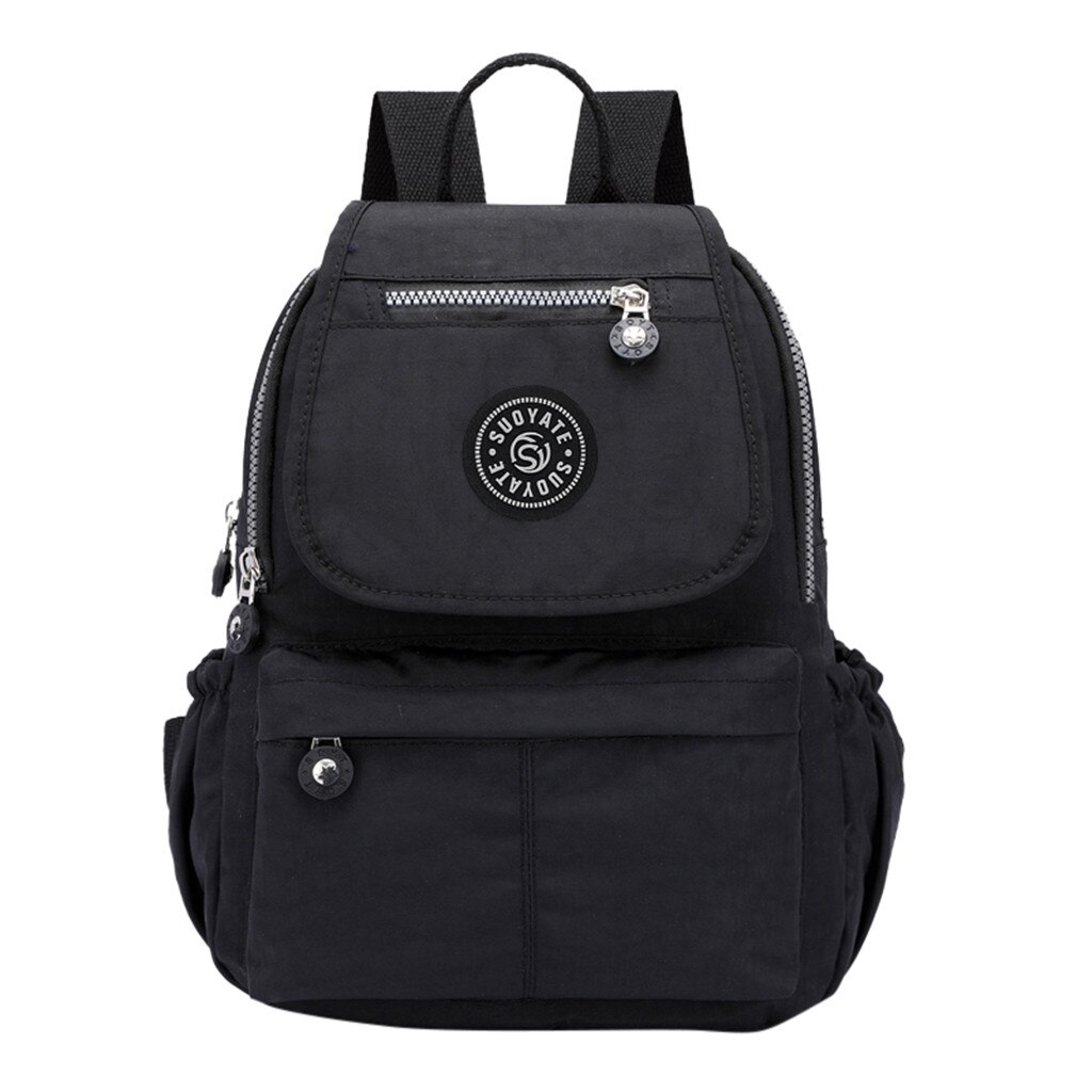 MAIOUMY-mochila impermeable de nailon con mango suave para mujer, bolsos escolares con cremallera, de viaje, multibolsillos,: A