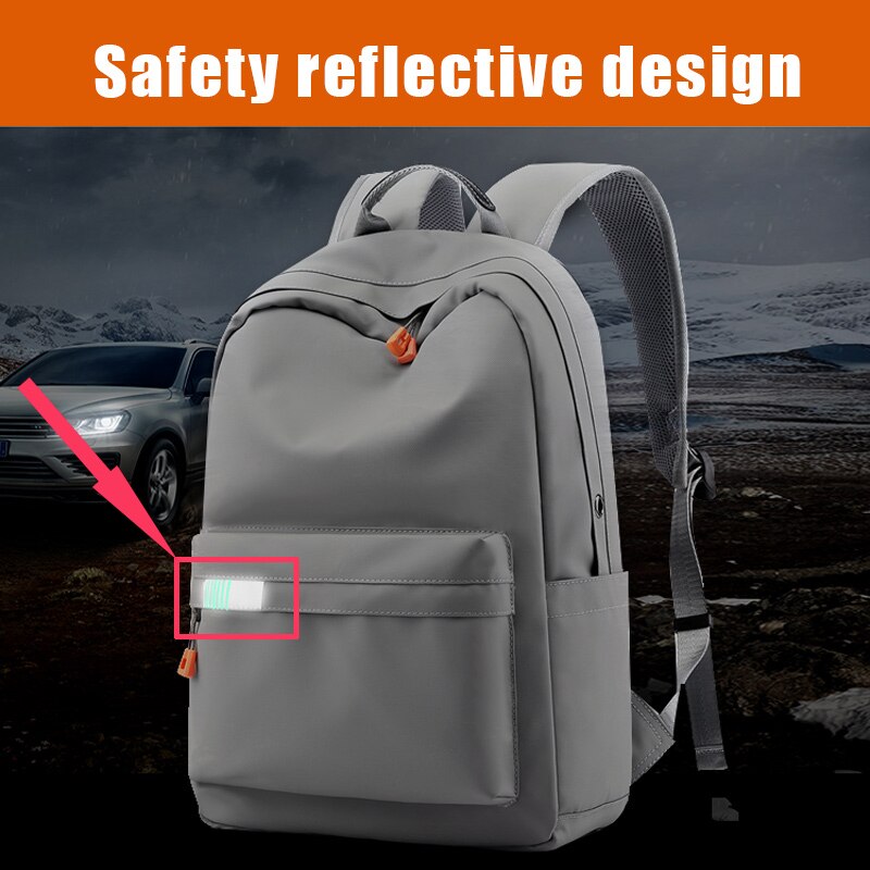 Nylon wasserdicht Leucht frauen Rucksack einfarbig schulter tasche schul für Teenager mädchen Reise Rucksack