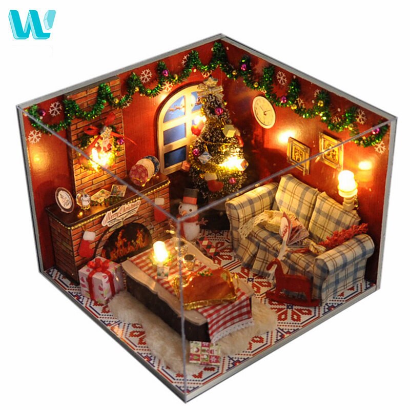WINCO DIY Doll House Wooden Furniture Miniature Dollhouse Hand Assemble House Toys for Children Birthday Year Chrismas: DIY010