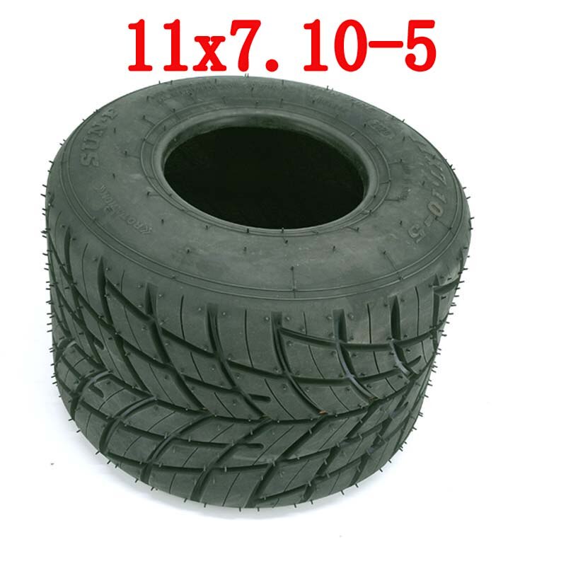 Go kart -däck 10 x 4.50-5 11 x 7.10-5 vakuumdäck off road konkurrenskraftiga gokart fram och bak, regntäta däck: 11 x 7.10-5
