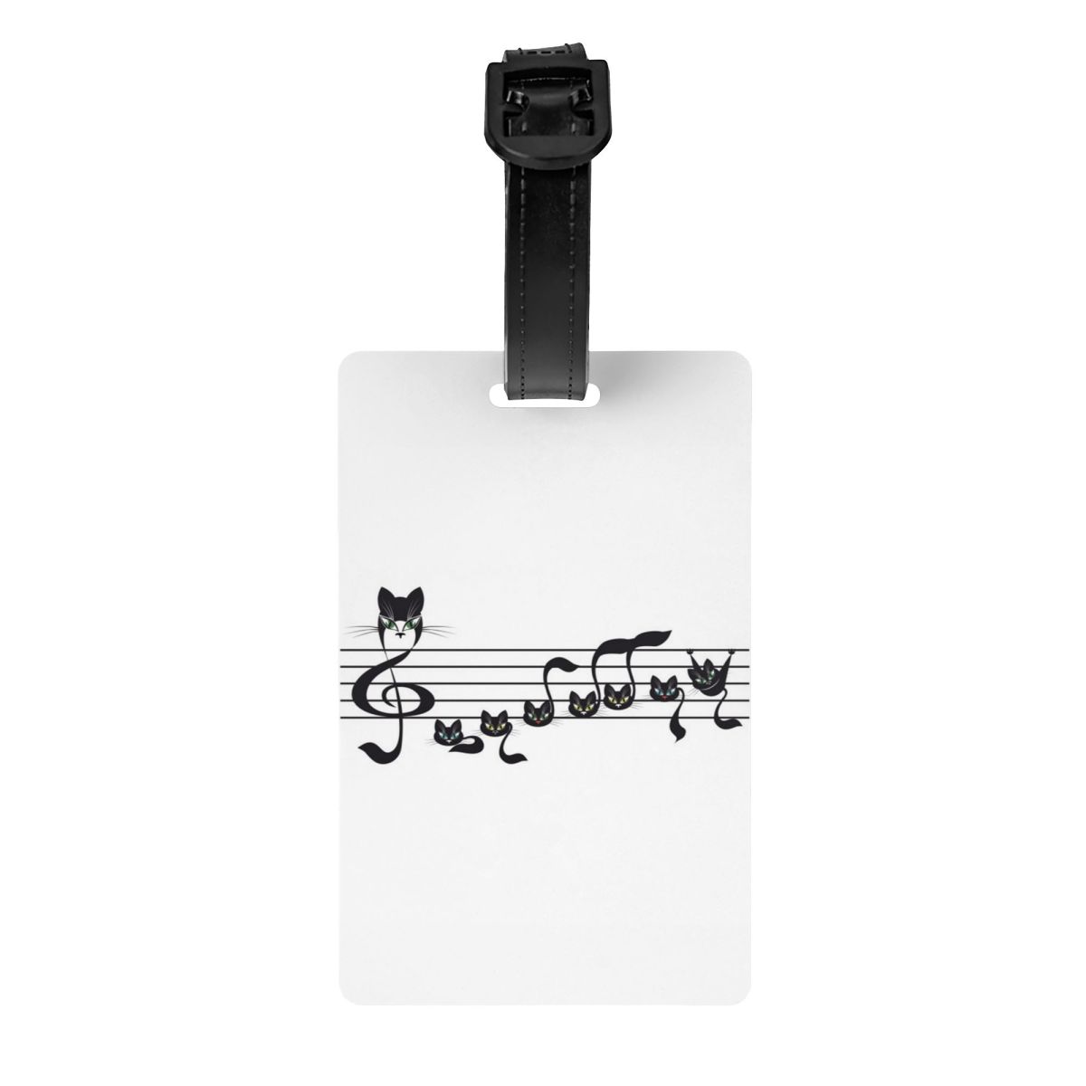 Leuke Zwarte Kat Bagagelabels Voor Koffers Grappige Bagagelabels Privacy Omslag Naam ID-Kaart: Goud