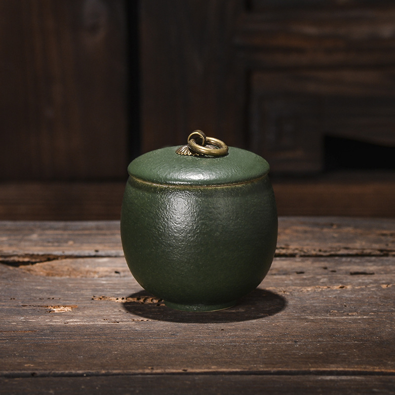 Słoik na herbatę ceramiczny, do kawy, do żywności, szczelny, do gospodarstwa domowego, odporny na wilgoć, do przechowywania, przenośne pudełko podróżne, pojemnik do przechowywania, do domu: Śliwka