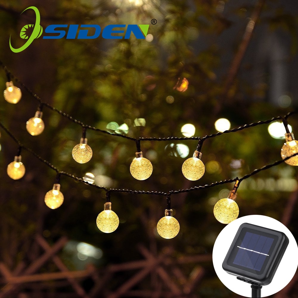 Lampe solaire 5M 20Led boule de cristal Globe luz étanche blanc fée lumière jardin décoration extérieure cordon Led solaire