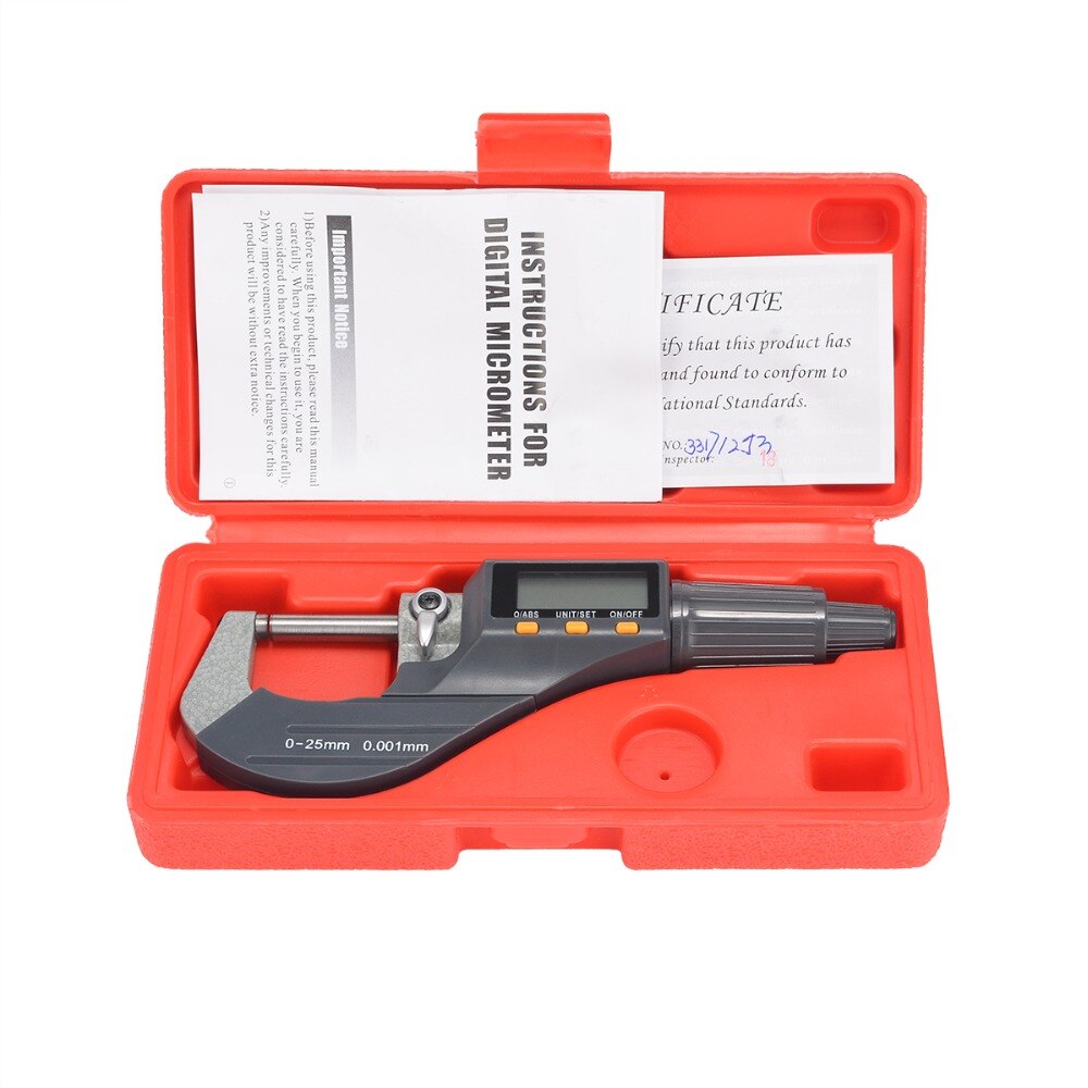 1 sarja elektroninen ulkomikrometri 0.002mm/0.0001 " tarkat mittarit lcd-näyttö digitaalinen kovametallikärjen mittaustyökalu