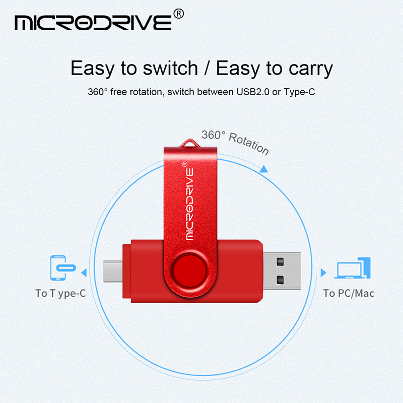 USB Flash Drive 128GB type c OTG Pen Drive 64GB 32GB 16gb 8gb 4gb External Storage Frosted Double Application Micro USB Stick