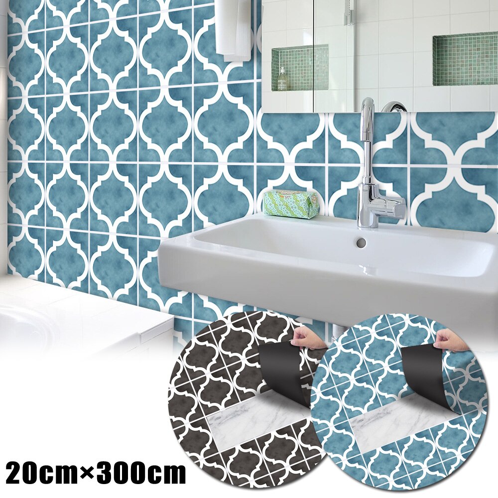 Verwijderbare Waterdichte Zelfklevend Papier Floor Sticker Keuken Badkamer Decor