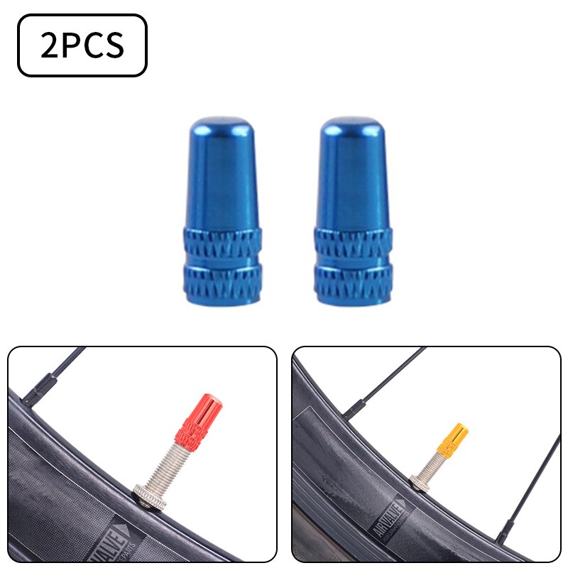 2PCS Tappo Della Valvola Della Bicicletta di Alluminio Della Bicicletta Presta Valvola Tappo di Alta Pressione Spikes Pneumatico Della Valvola Della Polvere Della Copertura MTB Della Bicicletta Della Bici accessori