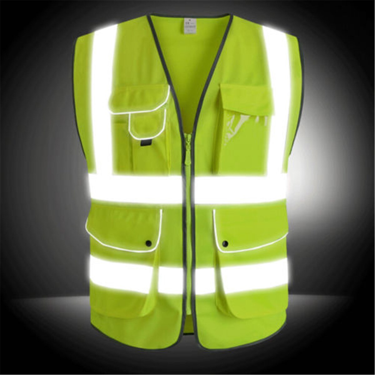Safurance Unisex Hoge Zichtbaarheid Reflecterende Multi Pockets Bouw Veiligheidsvest Werkkleding Outdoor Veiligheid Kleding