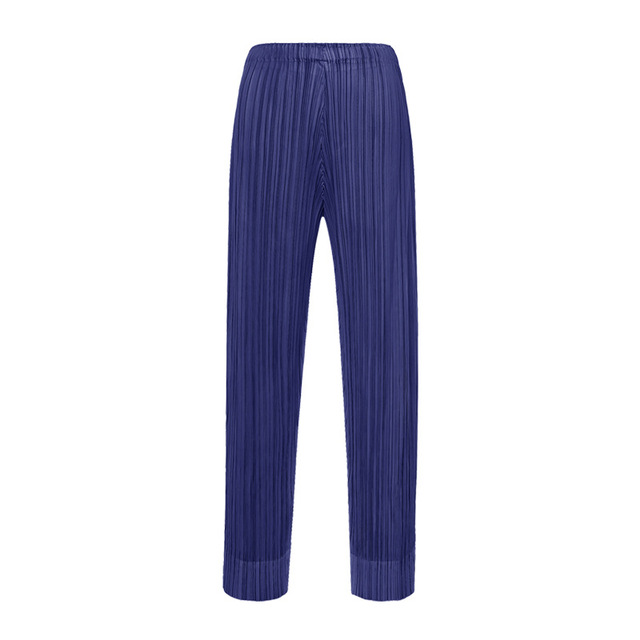 YUDX Miyake Plissee-Schlauch für Damen, 2025, einfarbig, große Größe, schmale Passform, urban Freizeithose, geteilte Schlauch: Himmel Blau