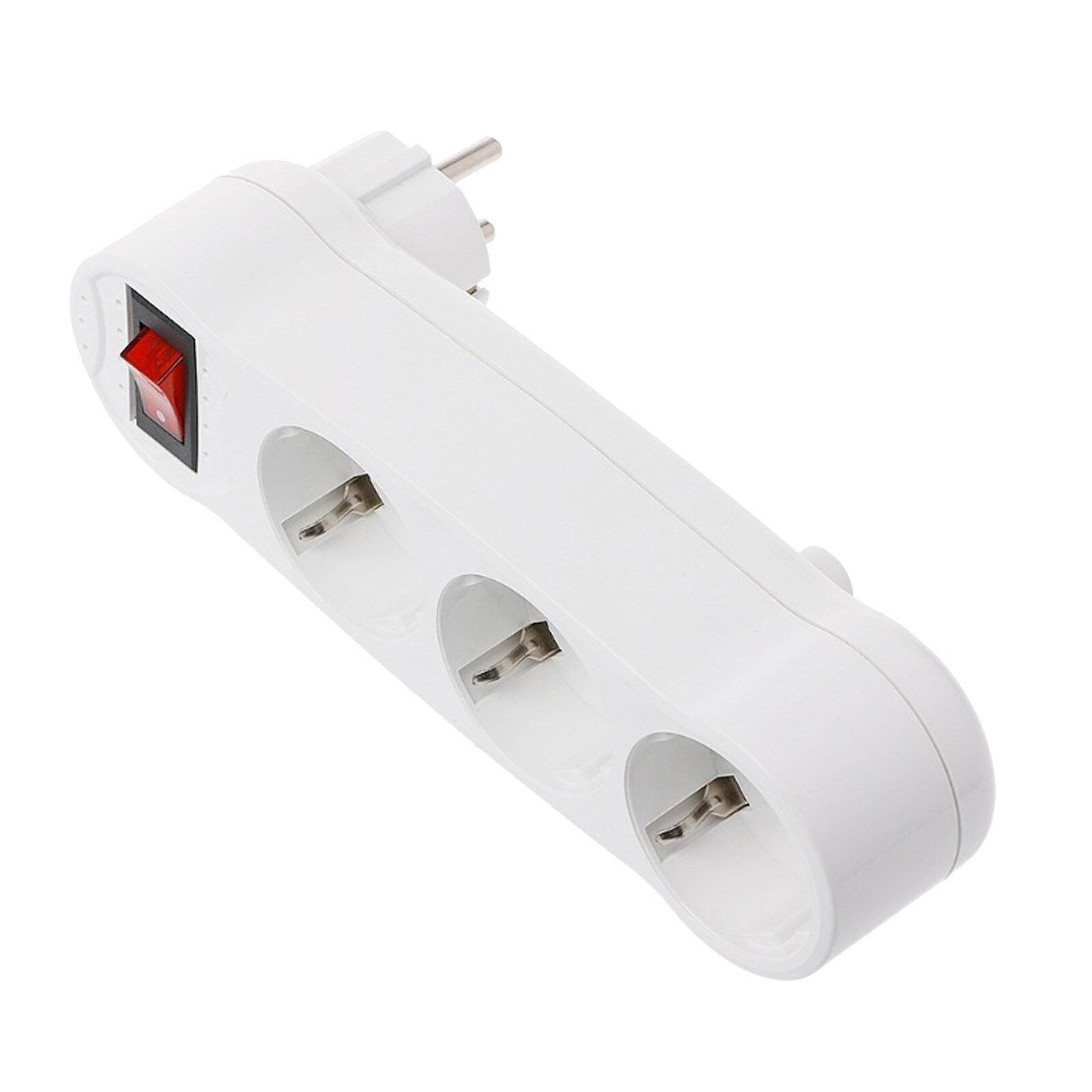 Fast European Standard Three Socket Round Plug 3 Hole Socket With Switch On Off Wall Charger Adapter Power Outlet#dg4