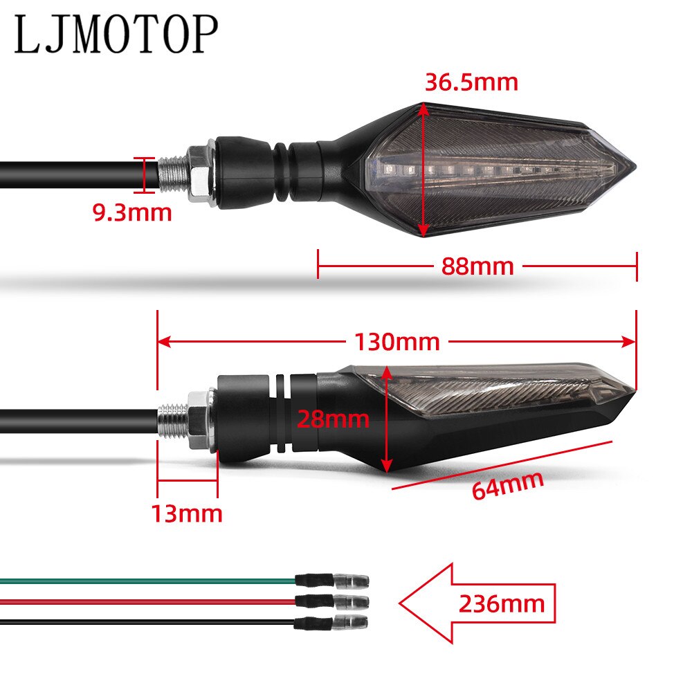 Clignotants de moto Fluide Clignotant Pour Kawasaki Z750 Z-750 Z750R Z750S 2007 Z1000SX Ninja 300 EX300