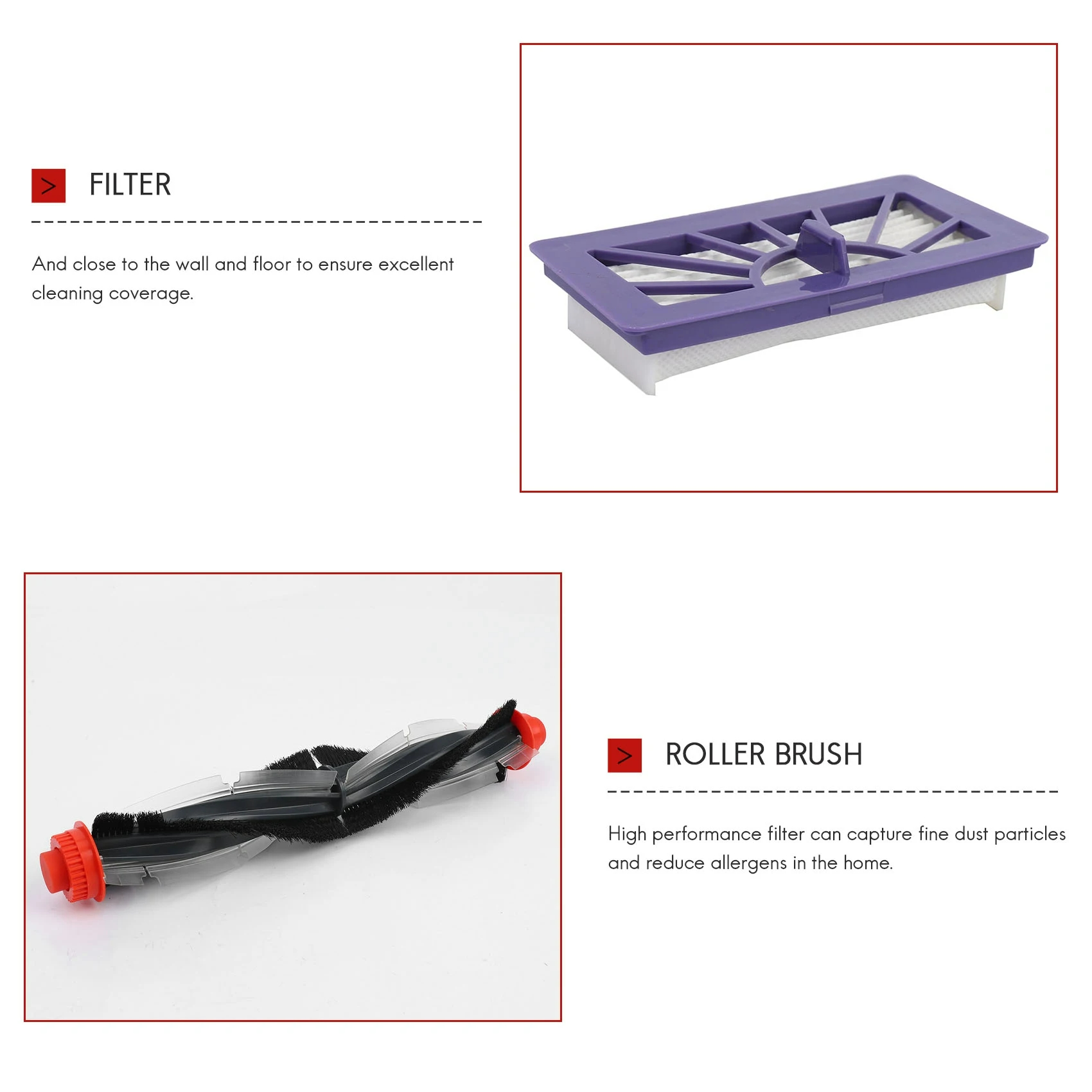 For Neato XV-11, XV-12, XV-14, XV-15, XV-21, XV-25, XV Signature Series Vacuum Cleaner Roller Main Brush Hepa Filter Parts Spare