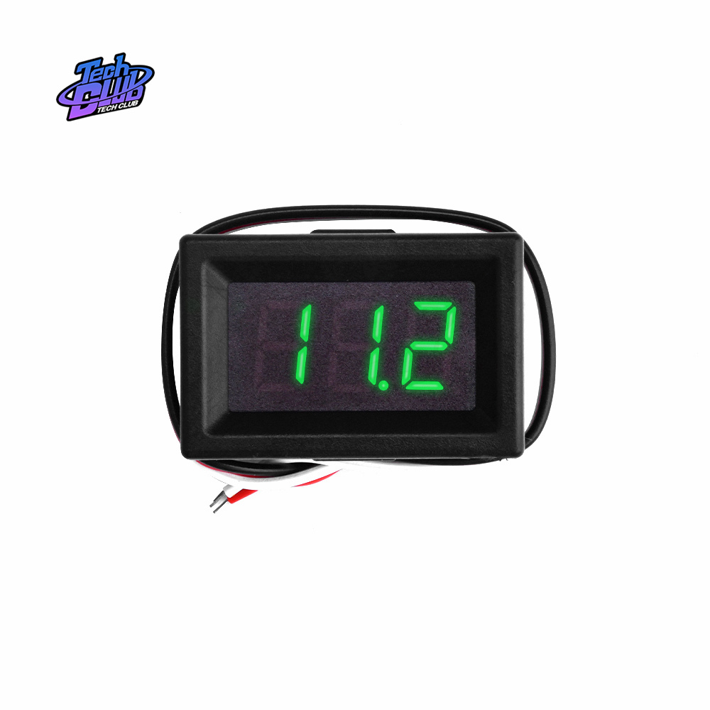Mini 0.36 pouces DC0-30V 3 bits numérique rouge panneau d'affichage LED compteur de tension voltmètre testeur 3 câbles pour outils de véhicule à moteur de voiture